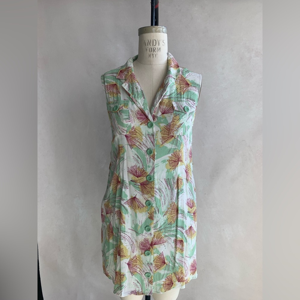 Forever 21 Tropical Print Mini Dress With Pockets